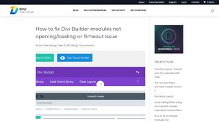 
                            5. How to fix Divi Builder modules not opening/loading or Timeout Issue ...