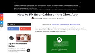 
                            1. How to Fix Error 0xbba on the Xbox App - Appuals.com