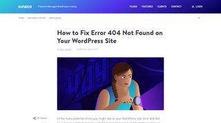 
                            6. How to Fix Error 404 Not Found on Your WordPress Site - Kinsta