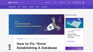 
                            8. How to Fix Error Establishing a Database Connection on WordPress
