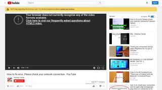 
                            12. How to fix error ,Please check your network connection. -YouTube ...