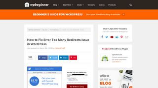 
                            5. How to Fix Error Too Many Redirects Issue in WordPress - WPBeginner