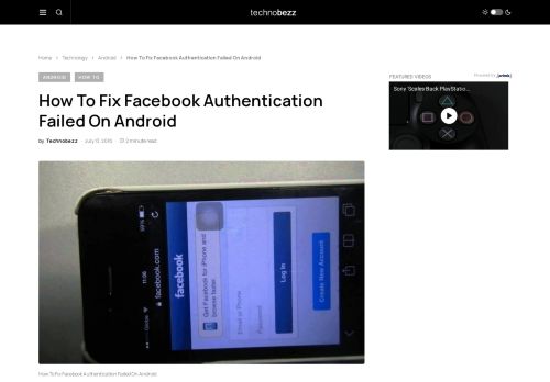 
                            9. How To Fix Facebook Authentication Failed On Android | Technobezz