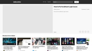 
                            11. How to Fix FeralHeart Login Issues - video dailymotion
