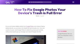 
                            11. How To Fix Google Photos Your Device's Trash is Full Error