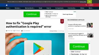 
                            13. How to fix ''Google Play authentication is required'' error | AndroidPIT