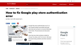 
                            11. How to fix Google play store authentication error | Technobezz
