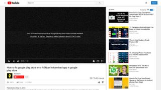 
                            8. How to fix google play store error 924|can't download app in google ...