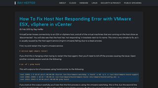 
                            4. How To Fix Host Not Responding Error with VMware ... - Ray Heffer