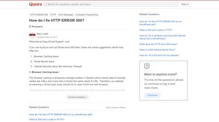 
                            11. How to fix HTTP ERROR 500 - Quora