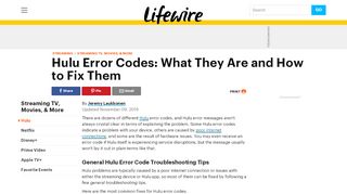 
                            11. How to Fix Hulu Error Code 3, Hulu 500 Error, and More - Lifewire