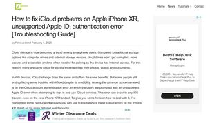 
                            12. How to fix iCloud problems on Apple iPhone XR, unsupported Apple ...