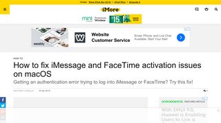 
                            10. How to fix iMessage and FaceTime activation issues on macOS | iMore