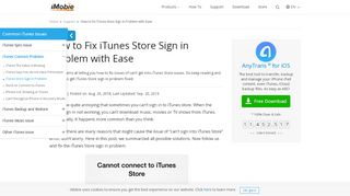 
                            5. How to Fix iTunes Store Sign in Problem - iMobie