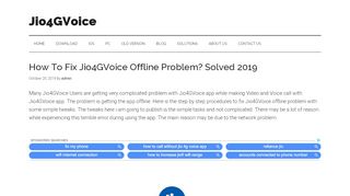 
                            11. How To Fix Jio4GVoice Offline Problem? - Jio4GVoice