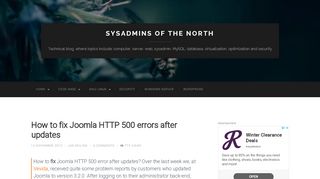 
                            11. How to fix Joomla! HTTP 500 errors after updates - Sysadmins of the ...