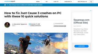 
                            13. How to fix Just Cause 3 crashes on PC with these 10 quick solutions