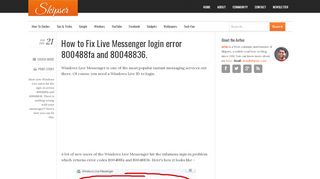 
                            4. How to Fix Live Messenger login error 800488fa and 80048836