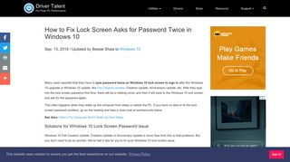
                            2. How to Fix Lock Screen Asks for Password Twice in Windows 10 ...