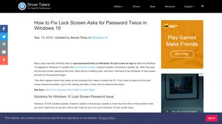 
                            7. How to Fix Lock Screen Asks for Password Twice in Windows 10 ...