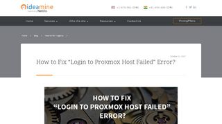 
                            3. How to Fix “Login to Proxmox Host Failed” Error? - Ideamine ...