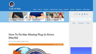 
                            12. How To Fix Mac Missing Plug-In Errors [MacRx] | Cult of Mac