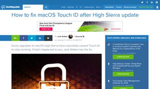 
                            9. How to fix macOS Touch ID after High Sierra update - TechRepublic