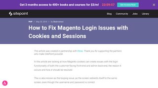 
                            11. How to Fix Magento Login Issues with Cookies and Sessions - SitePoint