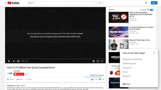 
                            2. How To Fix MEGA Over Quota Exceeded Error! - YouTube
