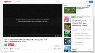 
                            11. HOW TO FIX MINECRAFT INVALID CREDENTIALS 2017 (EASY ...