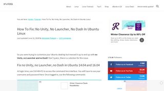 
                            12. How To Fix: No Unity, No Launcher, No Dash In Ubuntu Linux - It's FOSS