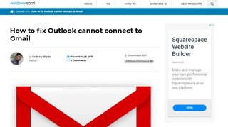 
                            11. How to fix Outlook cannot connect to Gmail - Windows Report