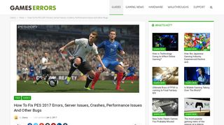 
                            3. How To Fix PES 2017 Errors, Server Issues, Crashes, Performance ...