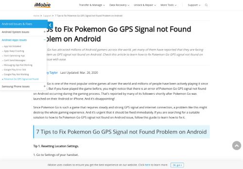 
                            9. How to Fix Pokemon Go GPS Signal not Found Problem on Android
