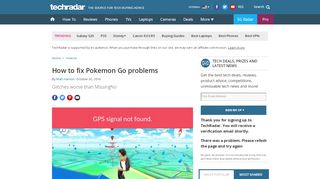 
                            9. How to fix Pokemon Go problems | TechRadar