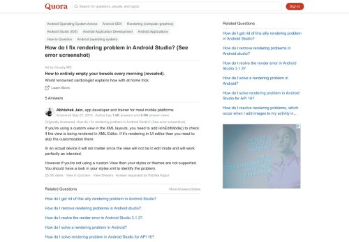 
                            12. How to fix rendering problem in Android Studio - Quora