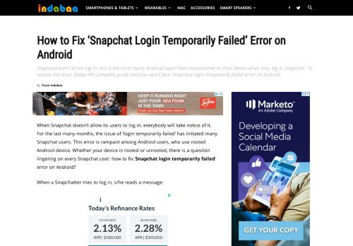 
                            13. How to Fix 'Snapchat Login Temporarily Failed' Error on Android