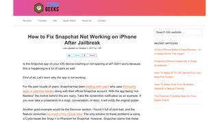 
                            7. How to Fix Snapchat Not Working on iPhone After Jailbreak - Cydia ...