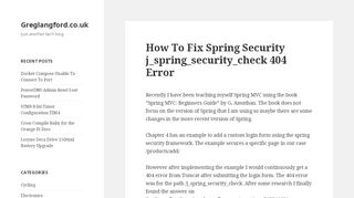 
                            8. How To Fix Spring Security j_spring_security_check 404 Error