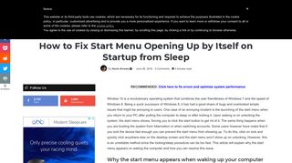 
                            9. How to Fix Start Menu Opening Up by Itself on Startup from Sleep ...