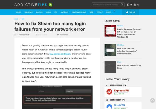 
                            6. How to fix Steam too many login failures from your network error