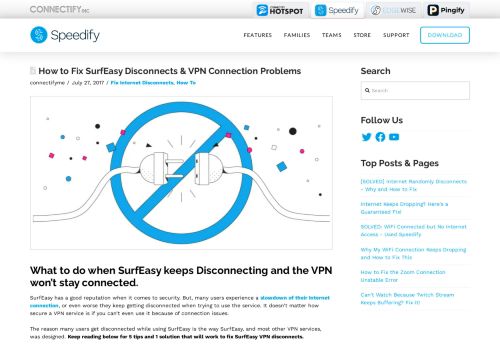
                            4. How to Fix SurfEasy Disconnects & VPN Connection Problems ...