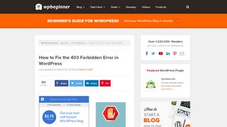 How to Fix the 403 Forbidden Error in WordPress - WPBeginner
