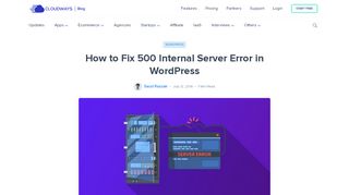 
                            12. How to Fix the 500 Internal Server Error in WordPress - Cloudways