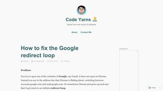 
                            10. How to fix the Google redirect loop – Code Yarns