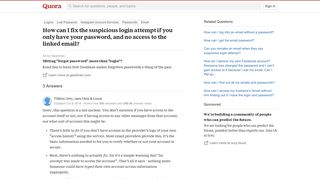 
                            3. How to fix the suspicious login attempt if you only have your ...