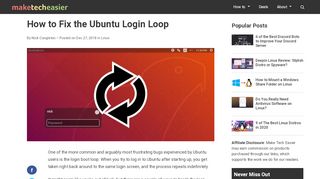 
                            12. How to Fix the Ubuntu Login Loop - Make Tech Easier