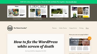 
                            5. How to fix the WordPress white screen of death — The Theme Foundry