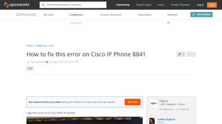 
                            10. How to fix this error on Cisco IP Phone 8841 - VoIP Forum ...