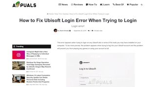 
                            5. How to Fix Ubisoft Login Error When Trying to Login - Appuals.com